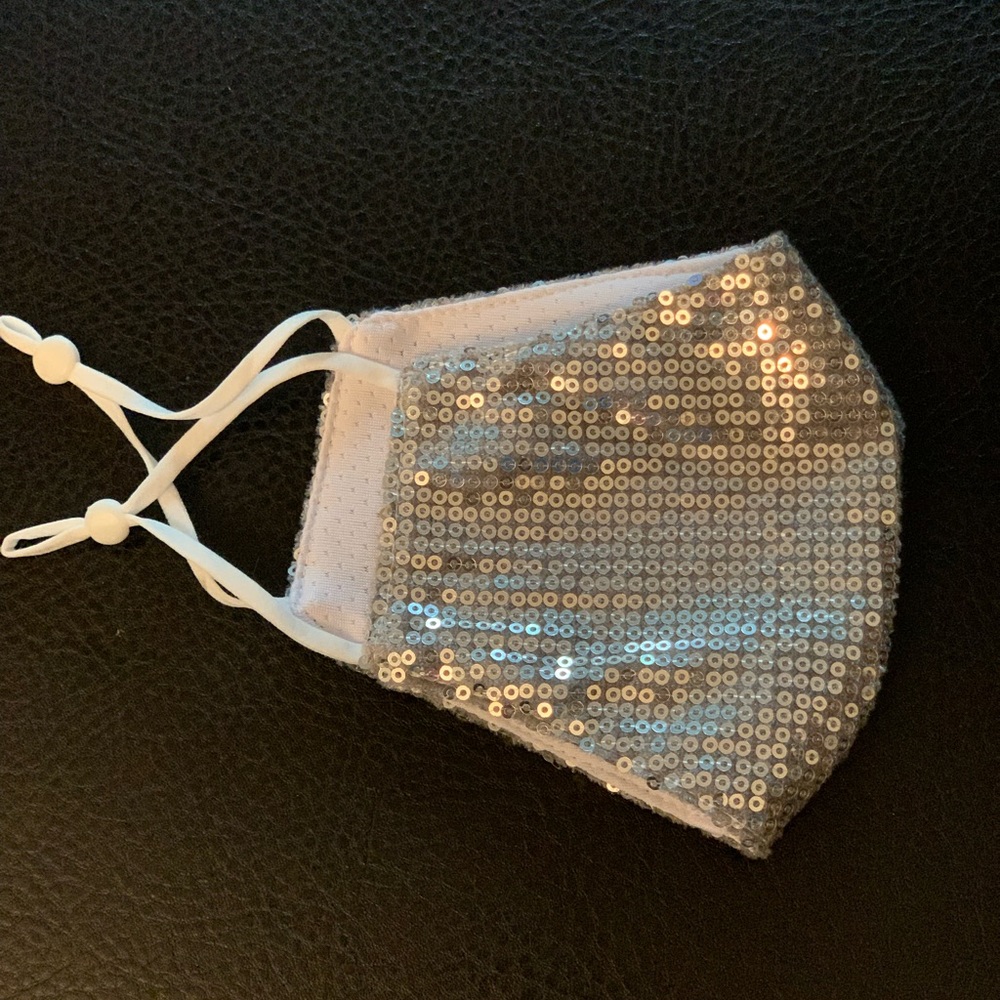 Silver Sequined Masks